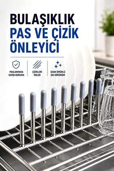 ozzen Bulaşık Makinesi Sepet Ucu Kapak 50 Adet – Pas Önleyici, Çizilme Engelleyici Koruyucu Aparat
