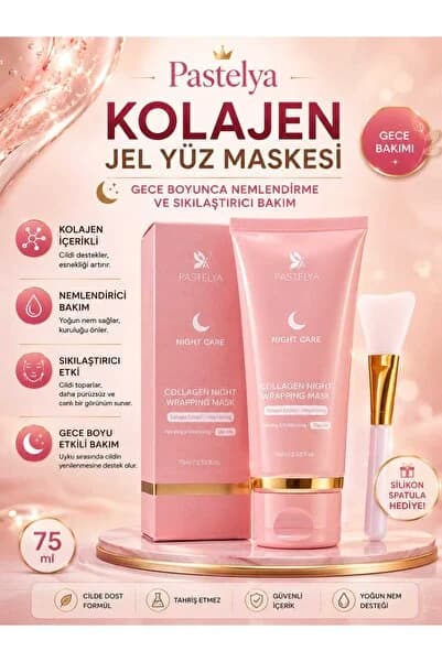 Soyulabilir Kolajen Jel Yüz Maskesi 75 ml – Cam Gibi Parlak Cilt Maskesi